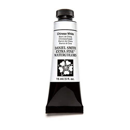 Daniel Smith Tubo de pintura de acuarela extrafina de 15 ml, blanco chino