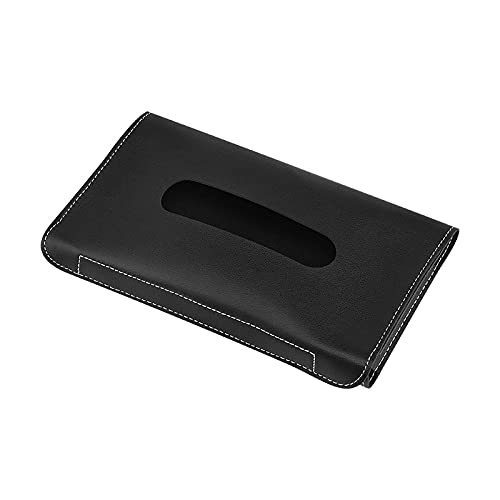 Caja De PañUelos Caja de tejido de coche con caja de pañuelos colgantes para el cárter Bolsa de tejido de cuero de la bolsa de tablero de cuero Sun Visor de dibujos animados bolso de tejido de almacen