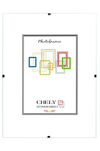 Chely Intermarket, Marco Clip 40x60 cm de metacrilato | Soporte sin Marco para fotografías, Posters, certificados y Recuerdos. Complemento idóneo para Colgar en la Pared(300-40x60-1)