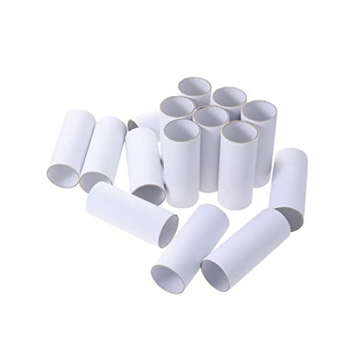 FARUTA Paquete de 12 rollos de manualidades de 5.9 pulgadas, tubos de cartón blanco para manualidades, proyectos de arte y ciencia, pegamento de pintura color y corte (color: blanco, tamaño: tamaño 1