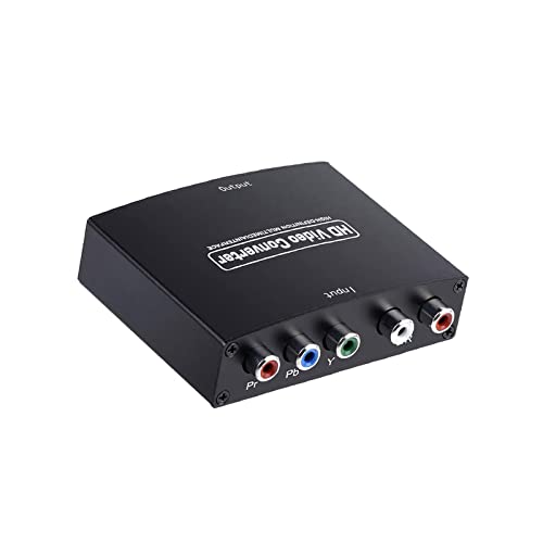 Nicoone YPbPr a HDMI Compatible Convertidor Componente a HDMI Compatible Video Audio Adaptador para Consola de DVD a Monitor HDTV