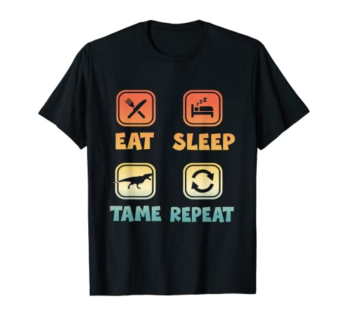 Eat Sleep Tame Repeat Funny Dino Dinosaur Camiseta