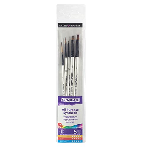 Daler Rowney Graduate Estuche Pinceles Mango Corto 5 Sintéticos