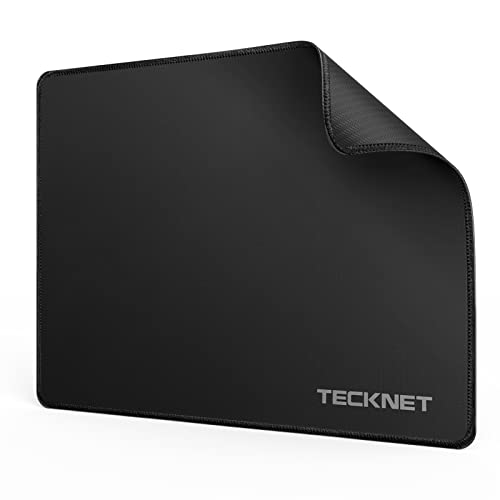 TECKNET L Alfombrilla Ratón Gaming - 270x210x3mm Mouse Pad con Base Goma Antideslizante, Superficie Impermeable, Bordes Cosidos, Seguimiento Suave y Preciso, Compatible con Ratones Láser y Ópticos