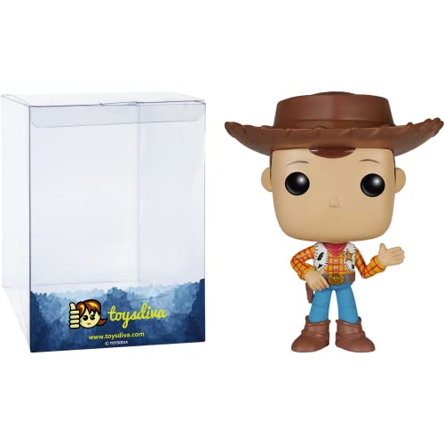 Woody: P o p ! Vinyl Figurine Bundle with 1 Compatible 'ToysDiva' Graphic Protector (168 - 06877 - B)