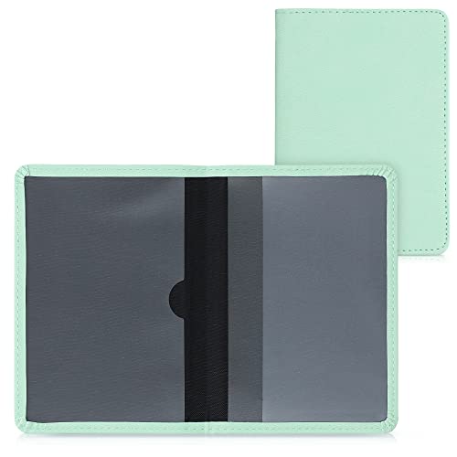 kwmobile Funda para permiso de circulación coche de cuero sintético - Con espacio para tarjetas 9.2 x 13 CM doblado - gris verdoso