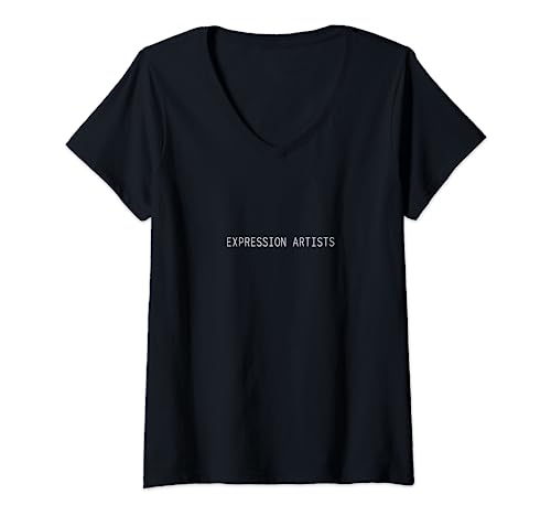 Mujer Artistas de expresión Camiseta Cuello V