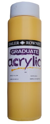 Daler Rowney Graduate - Pintura acrílica (500 ml), color amarillo Nápoles