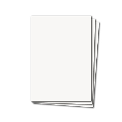 100 tarjetas DIN A4, color blanco brillante, 29,7 x 21 cm, 250 gramos por m², hojas para manualidades, cartón para tarjetas, tarjetas de manualidades, estable