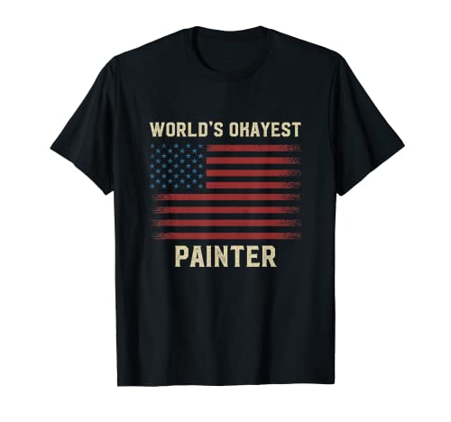 Bandera americana del pintor del mundo Camiseta
