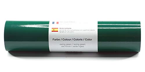 Lámina de plotter autoadhesiva lámina de vinilo 21 cm x 3 m brillo 39 colores a elegir, Glänzend L-Serie:Verde Ingles