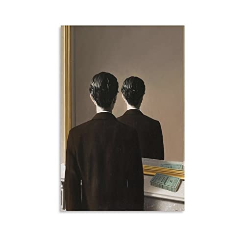 Artistas surrealistas Rene Magritte Póster irreproducible Póster Arte de pared Pintura Lienzo Impresiones Decoración Póster Obras de arte 24 x 36 pulgadas (60 x 90 cm)