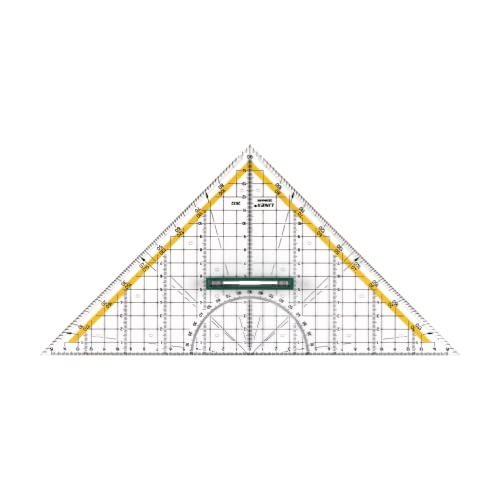 Linex 100414079 grande Geometría triangular con mango extraíble y translúcida, 32 cm