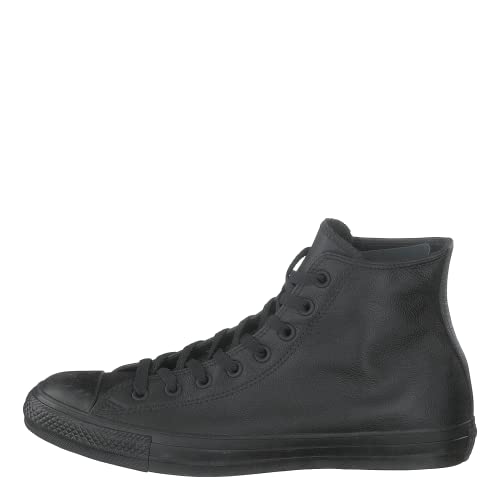 Converse All Star Hi Leather Zapatillas Negras Monocromas-UK 9.5