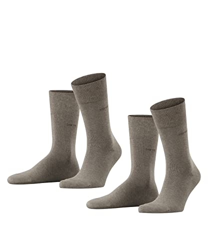 ESPRIT Basic Easy 2-Pack M SO algodón unicolor 2 pares, Calcetines Hombre, Marrón (Nutmeg Melange 5410), 43/46 EU