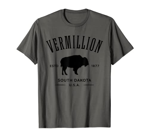 Diseño de bisonte de Dakota del Sur, color bermellón Camiseta