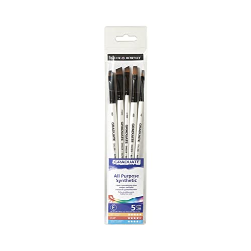 Daler Rowney Graduate EST. Pinceles Mango Corto.5 Planos Sintét. Sombrear