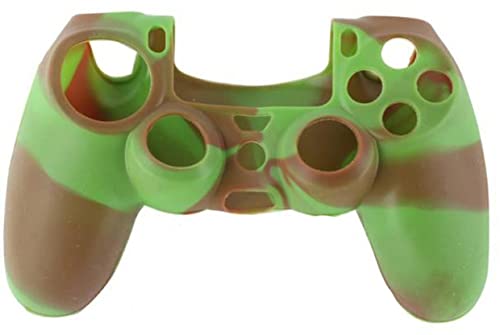 G-MOTIONS - Funda de Silicona Negra para PS4 - Protección y Mejor Agarre para tu Controlador PS4 (Verde marrón)