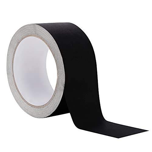 BELLE VOUS Cinta Tela Adhesiva Encuadernación Reparar 5 cm x 13,6 m - Cinta Adhesiva Negra Premium para Encuadernar y Sellar – Cinta Resistente Libre de Acido para Manualidades