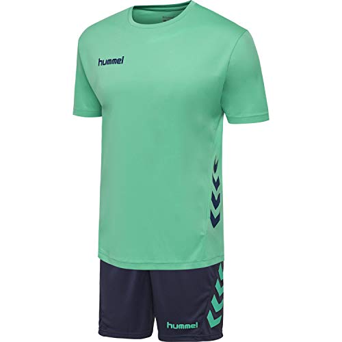 hummel Conjunto Duo Track Suit, Hombres, Verde y Azul Marino, Small