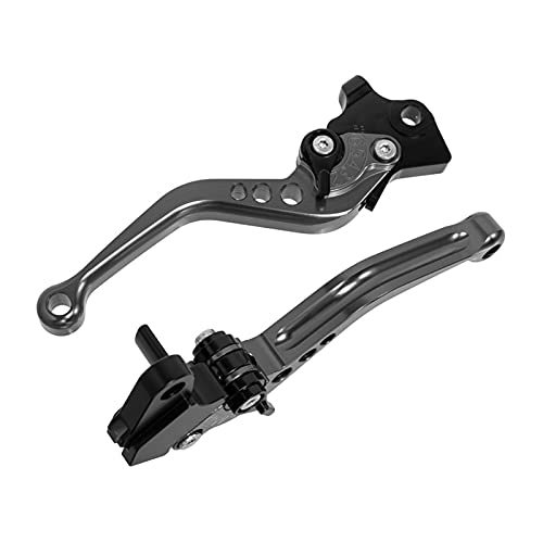 Levier de frein Moto Juego de palancas de Palanca de Freno de Embrague Ajustable CNC de Aluminio para Motocicleta para Yama-ha YZF R125 2008 2009-2011 (Color : Titanio)