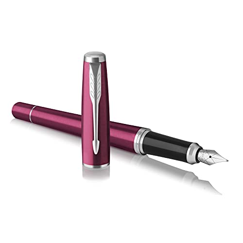 Parker Urban 1931607 - Pluma estilográfica (magenta vibrante, plumín medio, tinta azul)