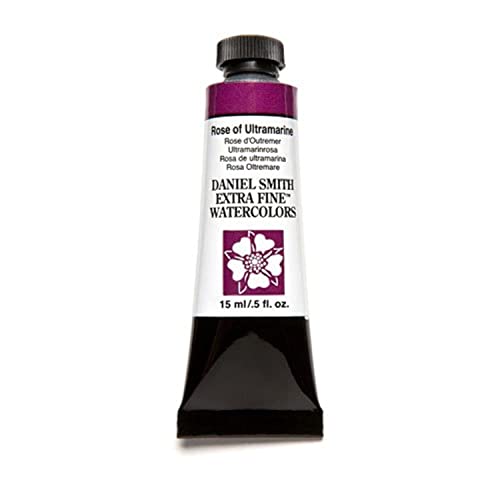 Daniel Smith Tubo de pintura de acuarela extrafina de 15 ml, rosa de ultramarino