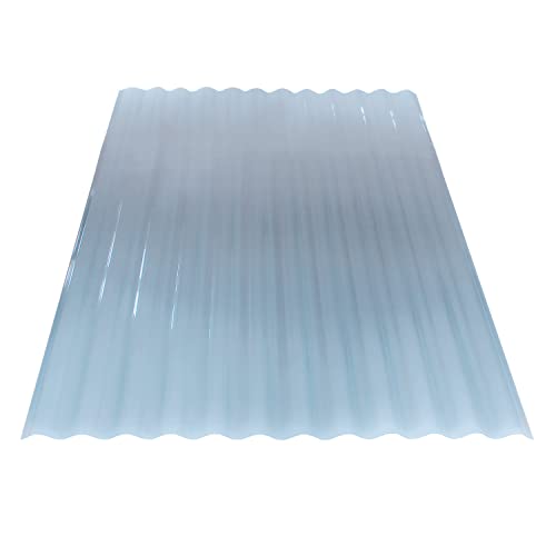 KAISER plastic® Xtra Strong - Placa ondulada (PC), lisa y transparente, 0,8 mm de grosor, eje 76/18, 90 x 120 cm, 10 unidades, fabricado en Alemania