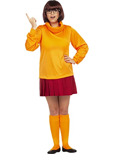 Funidelia | Disfraz de Vilma - Scooby Doo para mujer ▶ Scooby Doo, Dibujos animados - Disfraz para adultos y divertidos accesorios para Fiestas, Carnaval y Halloween - Talla L - Naranja