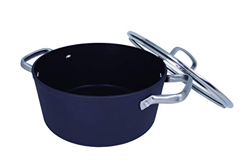 Arcos Serie Samoa | Cacerola Antiadherente 16 cm y 1,5 L | Full Induction | Apta cualquier cocina | Asas Acero Inoxidable Efecto Frio | Sistema ahorro energético | Apta lavavajillas | Color Negro