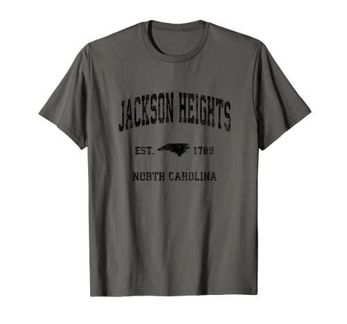 Polo deportivo negro vintage de Jackson Heights, Carolina del Norte, Carolina del Norte Camiseta