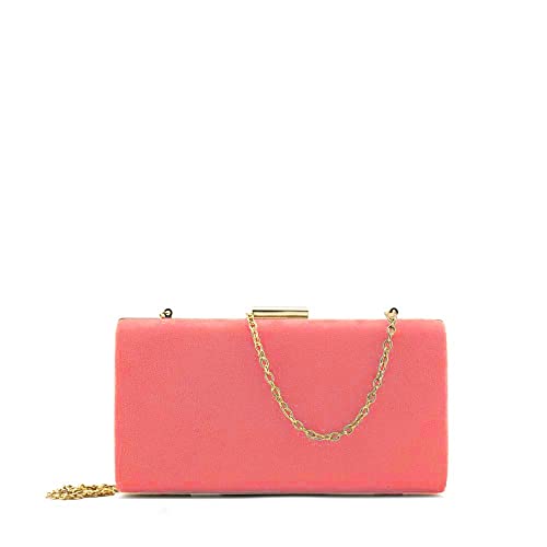 MODELISA - Bolso de Noche Clutch De Mano Fiesta Mujer (Coral)