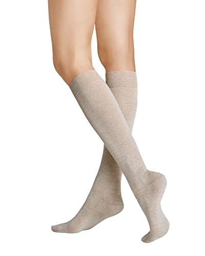 Hudson - Calcetines hasta la rodilla relaxed opacas para mujer, color Beige (Chinin Mel 713), talla 39/42