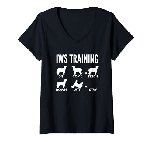 Mujer Formación IWS para propietarios de Irish Water Spaniel Camiseta Cuello V