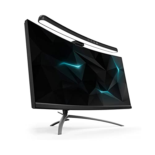 Tosuny Lámpara de Monitor de Ordenador, Barra de Luz de Monitor de Pantalla Curva, Atenuación táctil, no deslumbra la pantalla, RGB efecto, USB C LED lámpara de ordenador para escritorio