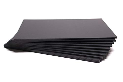 Chely Intermarket | 41C2B | Cartón pluma negro A4 con espesor de 5mm/10 unidades/foam board rectangular para manualidades, foto o soporte (542-A4*10-0,45)