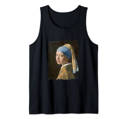 La joven de la perla de perla Pintura de Jan Vermeer Camiseta sin Mangas