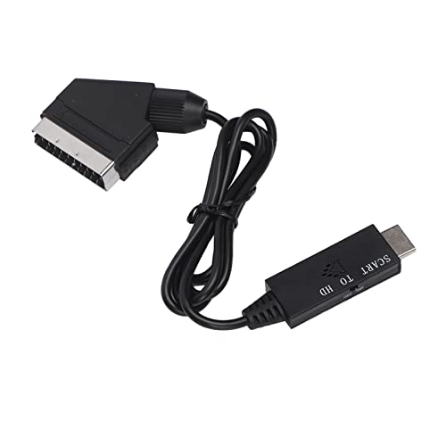 Dpofirs para Convertidor Scart a HDMI, Convertidor de Audio y Video para Xbox Original, Adaptador de Convertidor de Video HD Scart a HDMI con Escalador de Video PAL NTSC