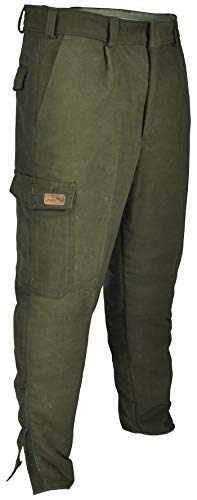 La Chasse Pantalones de caza resistentes (pantalones de botas) extremadamente silenciosos, resistentes y lavables, de terciopelo, para hombre, de piel inglesa, todo el año, Hombre, color Verde