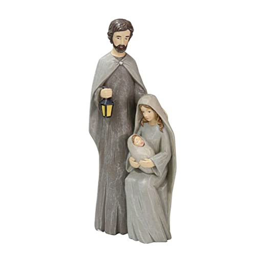Mify Figuras de Belén de Navidad Adornos de resina Artesanía Tradicional Figuras de Belén Figuras de resina Estatua Cristo Nacimiento de Jesús Adornos