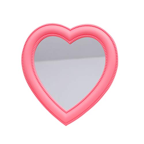 FAVOMOTO 1 de Maquillaje Y de Pared de Escritorio Cosmético para Y Ni?as White Heart Mirror
