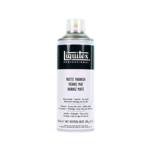 Liquitex Profesional - Barniz en spray mate de 400 ml para pintura acrílica, para cuadros y bellas artes, a base de agua para bajo olor, permanente