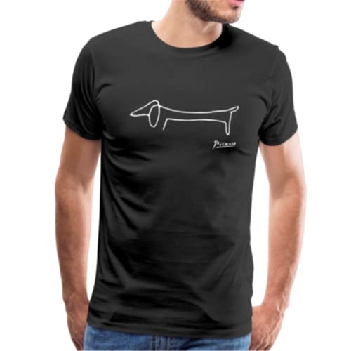 onat Pablo Picasso Dachshund Dog (Lump) Artwork T-Tshirts,Camisetas y Tops Black Black(XX-Large)