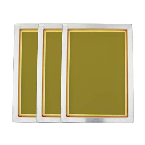 SDENSHI - Marco de aluminio de 27 x 36 cm - 120 pantallas para serigrafía de malla amarilla