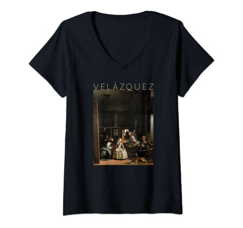 Mujer Diego Velázquez - Las Meninas - art Camiseta Cuello V