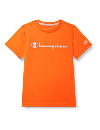 Champion Athletic C-Sport Quick Dry Soft Micromesh S/S Camiseta, Naranja Claro, 15-16 Años para Niños