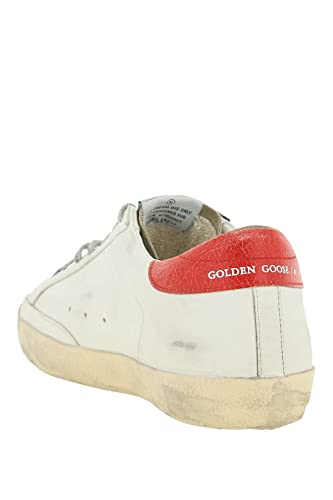 Golden Goose Zapatos Zapatillas Zapatillas Hombre Vintage Superstar 10953 Blanco Rojo, Blanco rojo pardo, 44 EU