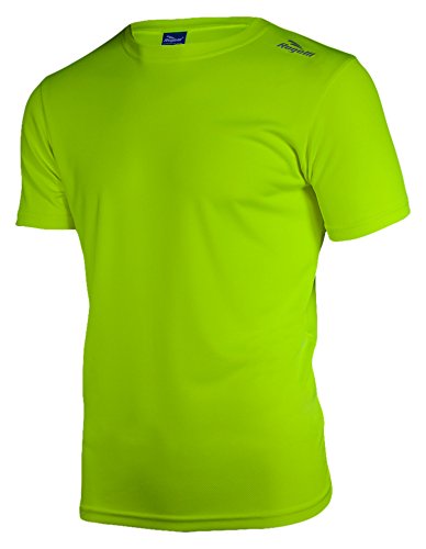 Rogelli Promo Running tee SS Jr, Unisex-Kids, Color Amarillo - Amarillo Fluorescente, tamaño Size 128-140