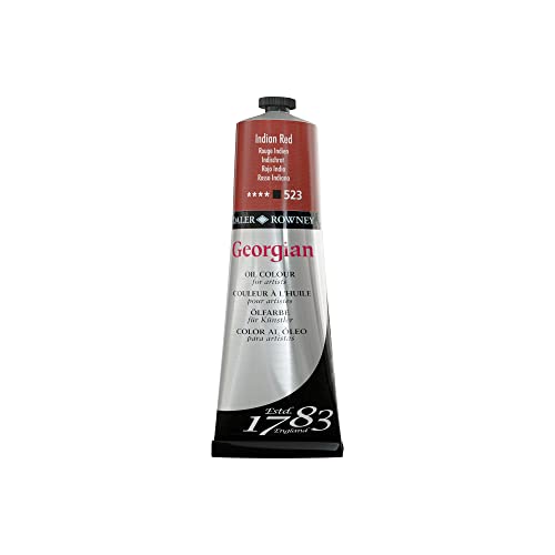 Daler Rowney Georgian - Pintura al óleo - magníficos colores - 225 ml - Rojo indio