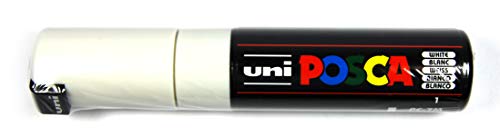 uni-Ball Posca 181301 - Rotulador de punta ancha cónica PC - 7M, 4,5-5,5 mm, color blanco